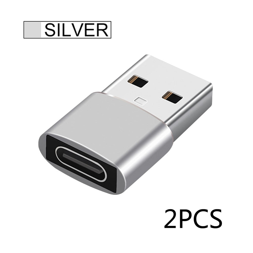 2Pcs USB To Type C OTG Adapter USB USB-C Male To Micro USB Type-c Female Converter For Macbook Samsung S20 USBC OTG Connector