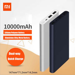 10000mAh Xiaomi Mi Powerbank 2 PLM09ZM External Battery PowerBank Xiaomi 18W Quick Charge Power bank Xiaomi with Dual USB Output