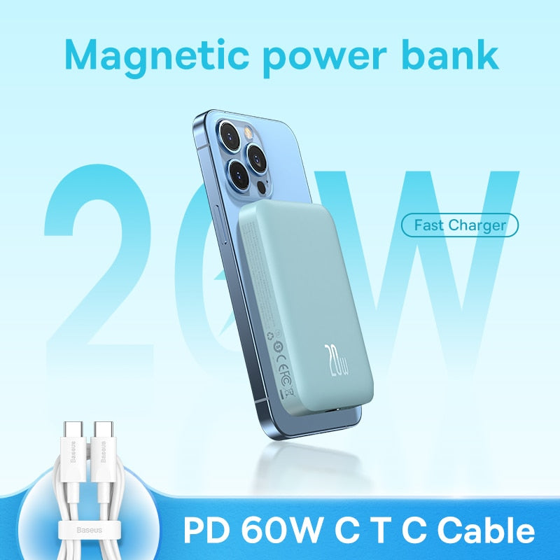 Magsafe Dealsbaseus Magsafe Power Bank 6000mah - Wireless Charging For  Iphone 13/12 Series