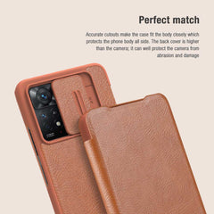 For Xiaomi Redmi Note 11 Pro Case NILLKIN Qin Leather Lens Protection Cover For Note 11 Pro 5G Slide Camera Case For Note 11Pro+