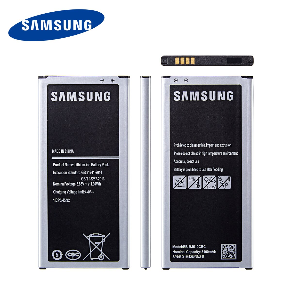 SAMSUNG Orginal EB-BJ510CBC EB-BJ510CBE 3100mAh Battery For Samsung Galaxy J5 2016 Edition J5 2016 J510 J510FN J510F j5108 j5109