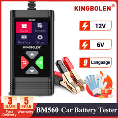 KINGBOLEN BM560 BM550 Car Battery Tester 24V 6V 12V Detect Auto Battery Analyzer 100-2000 CCA Battery Waveform Car Battery Tool
