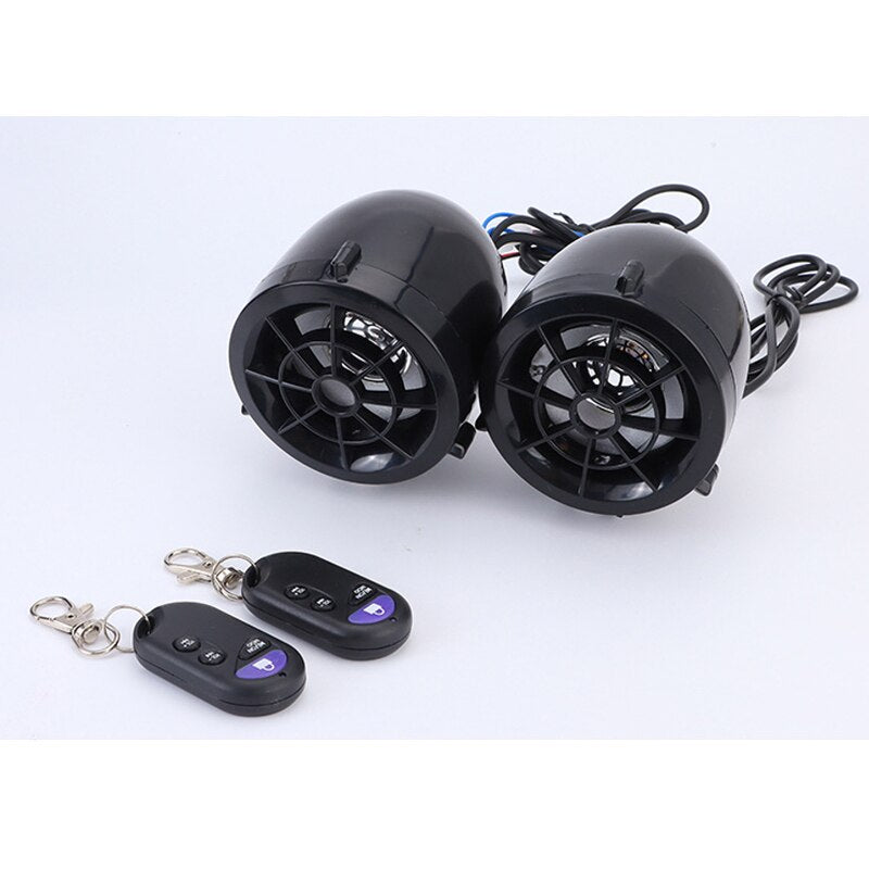 Waterproof ATV/UTV/RZR Motorcycle Bluetooth Speaker Heavy Duty Bass Boat Audio System with MP3 USB With Alarm Function