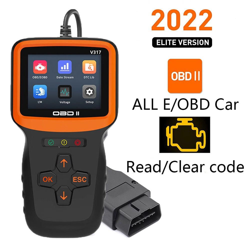 Eobd Obd 2 obd2 scanner professional tool Reset Clear Check engine Fault Light code reader scan car diagnostic tools cars full