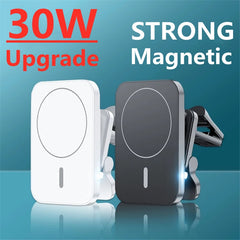 30W Magnetic Wireless Chargers Car Air Vent Stand Phone Holder Mini QI Fast Charging Station For iPhone 12 13 14 Pro Max macsafe