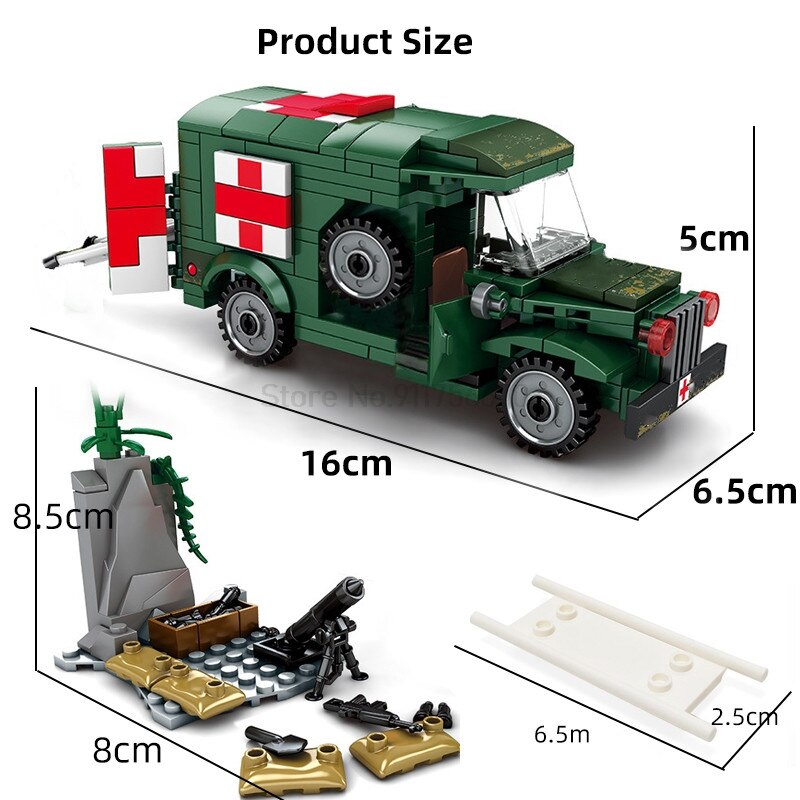 City Medical Ambulance Fire Truck Rubbish Truck Model Assembled Building Blocks Bricks STEM Educational Kids Toys For Children