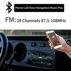 SINOVCLE Car Radio Audio 1din Bluetooth Stereo MP3 Player FM Receiver 60Wx4 With Colorful Lights AUX/USB/TF Card In Dash Kit