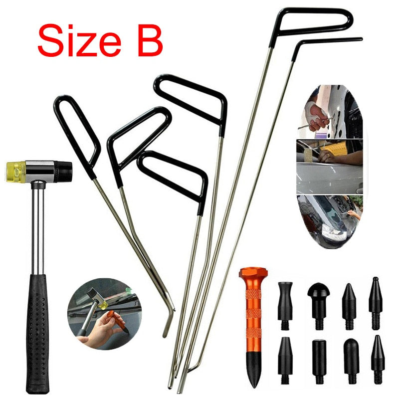 Auto Dent Repair Hail Remover Hooks Rods Car Paintless Dent Removal Door Dent Dings Removal Painless Tools for Automotive
