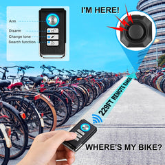 Camaroca Wireless Waterproof Bike Vibration Alarm USB Charging Remote Control Motorcycle Electric Bicycle Security Burglar Alarm