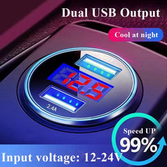 Dual Port USB Car Charger 120W Super Fast Charging  Adapter for Samsung OnePlus Xiaomi Huawei iPhone 13 12 11 Pro Max 7 8 Plus
