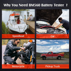 KINGBOLEN BM560 BM550 Car Battery Tester 24V 6V 12V Detect Auto Battery Analyzer 100-2000 CCA Battery Waveform Car Battery Tool
