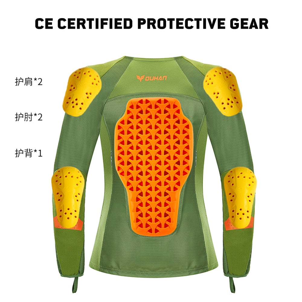 DUHAN Motorcycle Soft Armor Summer Breathable Moto Protective Clothing CE Certified Protective Gear Motorcycle Jacket 3D Mesh