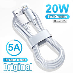 Original USB Cable For iPhone 13 11 12 Pro Max Mini XR XS Fast Charging Phone Date Cable For iPad Charger Wire Cord Accessories