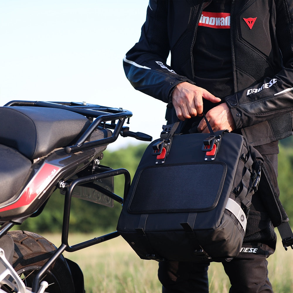 Rhinowalk 20L Motorcycle Bag Motor Saddlebag Side Universal Motorbike Waterproof Removable Inner Bag Luggage Pannier Accessory