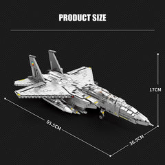 Military Aircraft Weapons USA F-15E Fighter Model Building Blocks MOC Large Armed Airplane Figures Bricks Kids Toys Boys Gifts