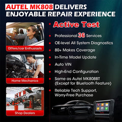 Autel MaxiCOM MK808 OBD2 Scanner Automotivo Car Diagnostic Tool OBD 2 Scanner Active Test Code Reader OBDII Key Coding Tool