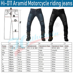 Black Aramid Motorcycle Jeans Men Moto Pants big Protective Gear Riding Touring Motorbike wrestling protectio Trousers Motocros