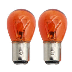 2Pcs Car Light Durable High Power Low Consumption 1157 BA15D Auto Stop Brake Bulb Indicator Lamp 21W DC12V White/Amber#289598