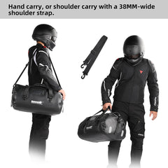 Rhinowalk Motorcycle Bag 45L Waterproof PVC Tail Saddle Bag Durable Dry Luggage Outdoor Bag Motorbike Rear Seat Bag Accessory