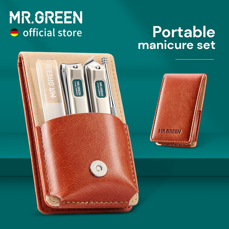 MR.GREEN Portable Manicure Set Nail Clippers Travel Tools Kit Stainless Steel Gift Box For Friends Or Family