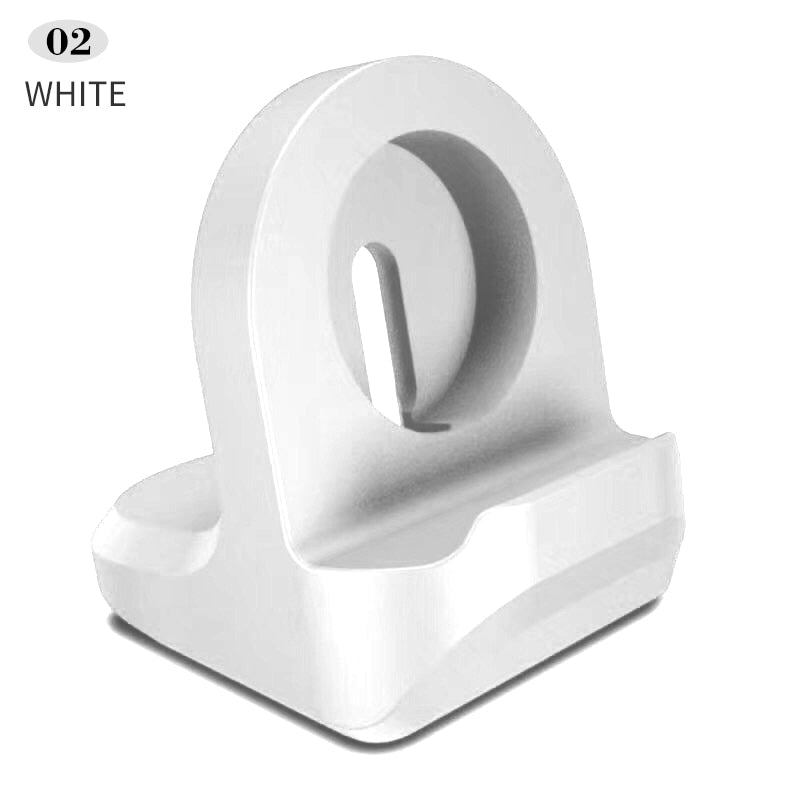 Silicone Charge Stand Holder Station dock For iWatch Vertical Base Station Charger Cable for Apple Watch Series 1/2/34/5/SE/6