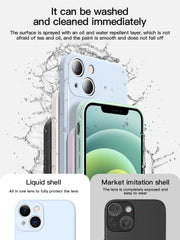 1DS NEW Square Liquid Silicone Phone Case For iPhone 11 12 13 14 Pro Max Mini X XS Max XR